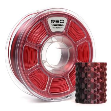 Imagem de R3D Filamento de Pla de Seda de Duas Cores, Filamento de Impressora 3D de Coextrusão de 1,75 Mm, Pla de Alta Velocidade de 30-370 Mm/S, Precisão Dimensional de +/- 0,02 Mm, Bobina de Plástico de 1 Kg(