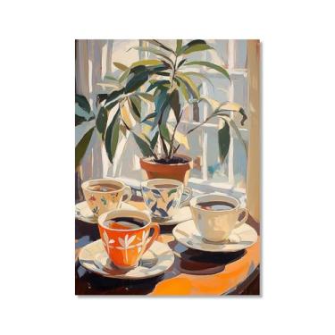 Imagem de Pintura em tela vintage de pôster-comida para parede, cafeteria de viagem italiana, quente, cozinha, café, bar, decoração (SKU1,40,6 x 61.0 cm = (40 x 60 cm), sem moldura)