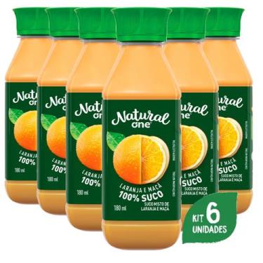 Imagem de Suco Natural One Laranja e Maçã Ambiente 180ml (6 Unidades)