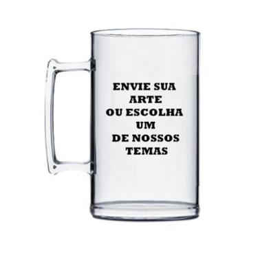 Imagem de Kit de Canecas de Chopp 300ml Personalizadas – Presente de Dia dos Pais, Ideal para Churrasco, Aniversário e Eventos (Transparente,20)