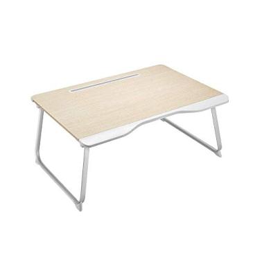 Imagem de Mesa de laptop para cama, mesas de colo para comer e laptops, bandeja de computador ajustável para cama, mesa de cama dobrável para laptop e escrita em sofá e sofá de madeira