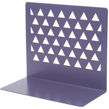 Imagem de Suportes de livros para prateleiras organizador de mesa oco de metal suportes de livros suporte suporte prateleira prateleira material de escritório doméstico suportes de livros decorativos (cor