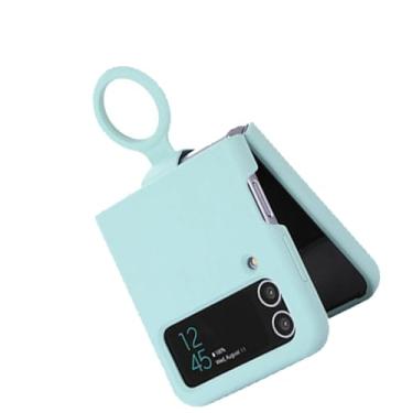 Imagem de Fabater Z Flip 3 5G 2021 Modelo Anti Arranhões Slim Capa Protetora à Prova de Choque para Uso Diário Adequada para Z Flip 3 (Ciano Claro)
