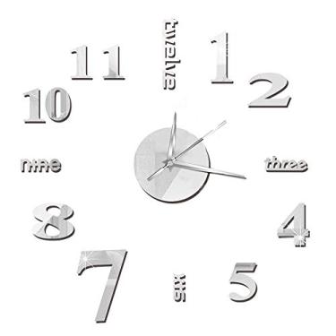 Imagem de Relógio de Parede Espelho Sem Moldura DIY Grande Adesivos Silenciosos para Sala Estar Decorações Casa com Movimento Fino Segundo Silencioso Instalação Fácil Leve Adesão Longa Vida Útil Preciso Experiê