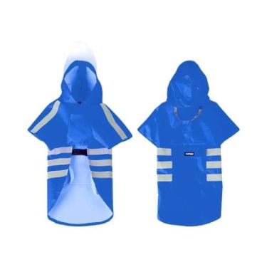 Imagem de Capa De Chuva Refletiva Impermeável E À Prova De Vento Para Cães Com C