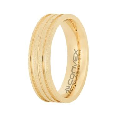 Imagem de Aliança de Aço Theos Gold Ipg com Gtr 6mm