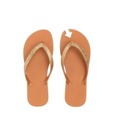 Imagem de Chinelo Feminino Petite Jolie Glitter Marrom - PJ7298-Feminino