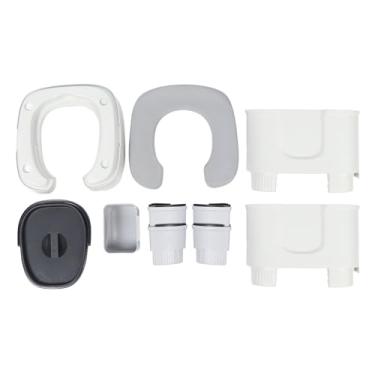 Imagem de Pilipane Cadeira de cabeceira portátil para adultos com almofada de poliuretano para mulheres grávidas idosas, material de polipropileno espesso, base antiderrapante, design dobrável 37 x 37 x 42 cm