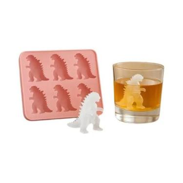 Imagem de Forma De Gelo Grande De Silicone Com 6 Cavidades, Bandeja De Gelo DIY 