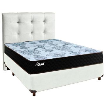 Imagem de Kit Cama Box + Cabeceira + Colchão Casal Molas Ensacadas - Life Gold - Paropas