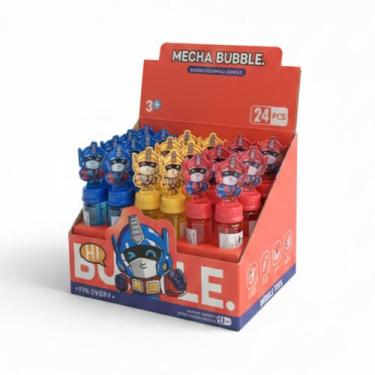 Imagem de Display Lança Bolhas de Sabão 24 Peças Mecha Bubble com Líquido Especi