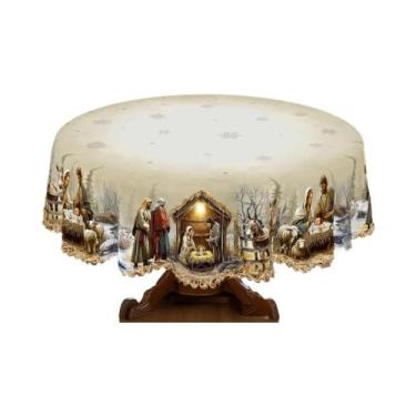 Imagem de Toalha De Mesa Redonda Retangular Para Cenário De Natal, Decoração Par