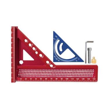 Imagem de Régua De Medição Triangular 3D Com Múltiplos Ângulos Para Marcenaria, 