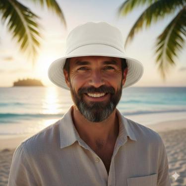 Imagem de Chapéu Bucket Unissex Boné Praia Proteção Solar Pescador Mar Verão-Unissex