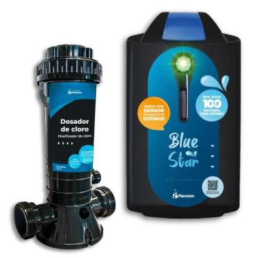 Imagem de KIT Ozônio Panozon 1000 e Dosador de Cloro Piscina até 25.000 Litros