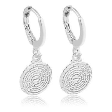 Imagem de Brinco Argola Com Pingente Pai Nosso Prata 925 - RL STAR, Prateado