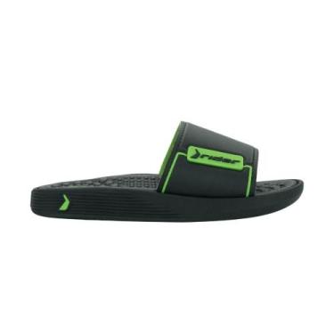 Imagem de Chinelo rider slide infantil masculino pump 11784, Preto, Verde, 33/4