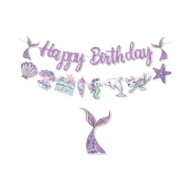 Imagem de Decoração De Festa De Aniversário Da Pequena Sereia Para Meninas, Supo