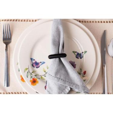 Imagem de 4 Anéis para Guardanapo Lyor Tressê Preto Plástico