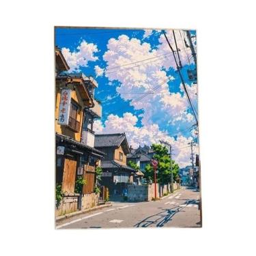Imagem de Arte De Parede Em Tela Estilo Manga De Paisagens De Rua Japonesas Para
