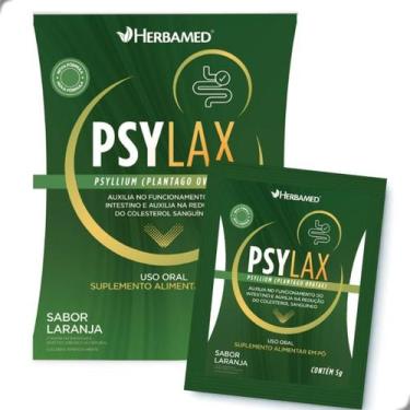 Imagem de Psylax Psyllium Plantago Ovata 5g Box 10 Sache Herbamed, Laranja