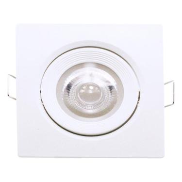 Imagem de Spot Led MR16 Quadrado 5W 6.000K Branca Fria Bivolt Kian, Branco, 5W