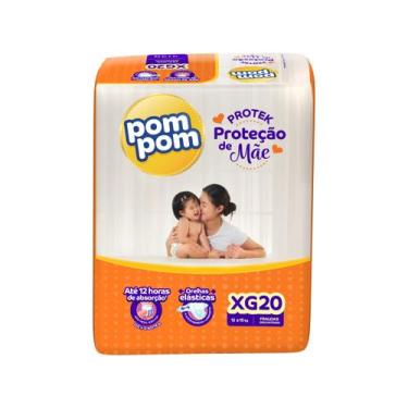 Imagem de Fralda Pom Pom Protek Proteção de Mãe Jumbo XG 20 Unidades, XG, 20