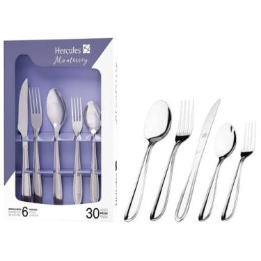 Imagem de Faqueiro Hercules Inox Monterrey 30 Peças Com Estojo - Hércules, Inox,