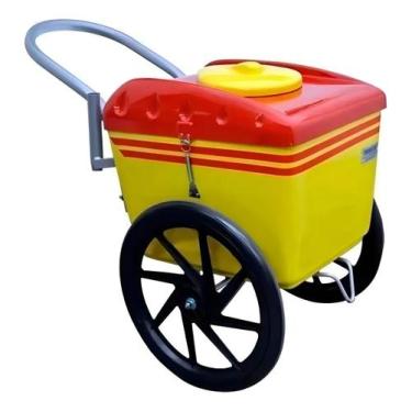 Imagem de Carrinho De Sorvete 300 Picolés T350 Thermototal Amarelo e Vermelho