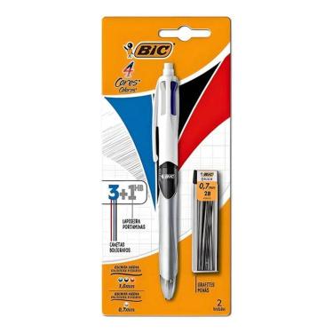 Imagem de Caneta Esferográfica 3 Cores + Lapiseira com Grafite 0.7mm - Bic