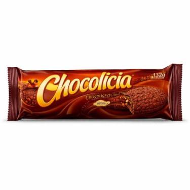 Imagem de Kit 20 Biscoitos Chocolicia Recheado sabor Chocolate 132g - Mondelez, 