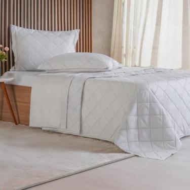 Imagem de Kit Colcha Queen 3 Pçs Ricamo 300 Fios 100% Algodão 240x260cm - Tessi,