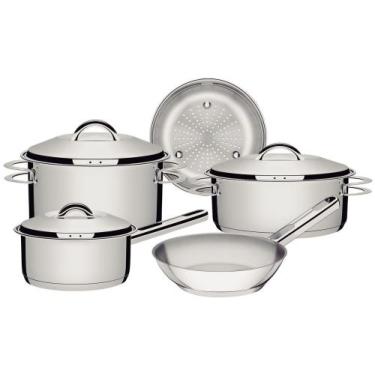 Imagem de Jogo de Panelas Tramontina de Inox Prata 5 peças Solar