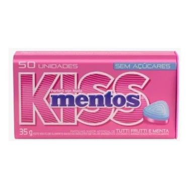 Imagem de Mentos kiss 35g com 1 unidade - Tutti fruit e menta