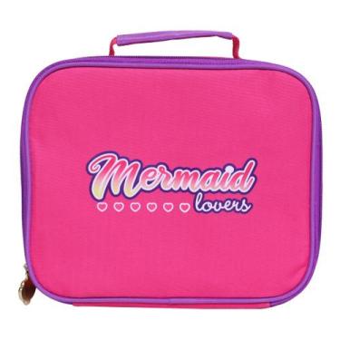 Imagem de Kit Escolar Infantil Mochila de Rodinha Lancheira e Estojo Princesa do