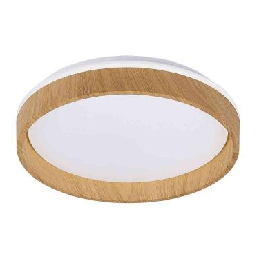 Imagem de Plafon LED Duetto Redondo 26cm18W Bivolt TCC Ajustável - Amadeirado