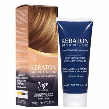 Imagem de Tonalizante Kert Keraton Banho de Brilho Vegan Trigo Louro Bege 100g