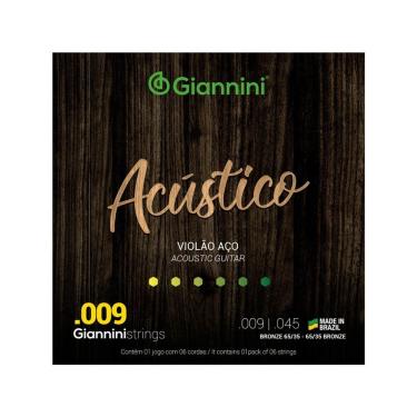 Imagem de Encordoamento Para Violão Acústico Aço .009 Bronze Geswal