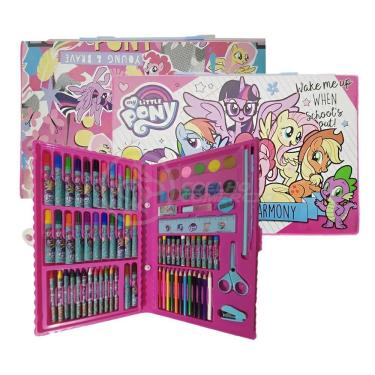 Imagem de Maleta Estojo Escolar Smart Tech My Little Pony Elements Harmony No15 com Itens de Dese...