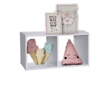 Imagem de Nicho Duplo [F031] 40x20x20CM em MDF 100% de Reflorestamento para Parede com Acabamento...