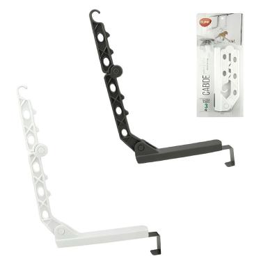 Imagem de Cabide-organizador Retrátil para Porta CK4974 em Plástico e Aço Inox Dobrável Branco Clink