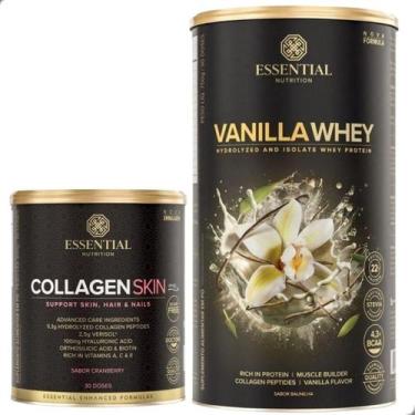Imagem de Kit Vanilla Whey Protein 900g + Collagen Skin Cranberry 330g Essential