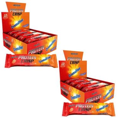 Imagem de Kit 2x Integralmédica Protein Crisp Ovomaltine 12g Proteína - 24 Barra