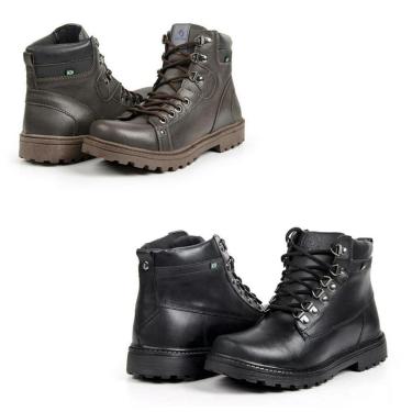 Imagem de Bota Masculina Coturno Cadarço Confortável Moderna Kit 2-Masculino