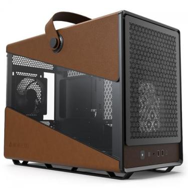 Imagem de Gabinete Montech Heritage PRO, Mini Tower, Couro e Metal, mATX, Sem Fo