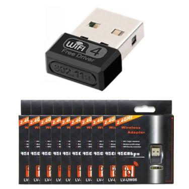 Imagem de 10 Placas de Rede Wireless Antena USB sem fio 2.4Ghz Atacado - KAPBOM