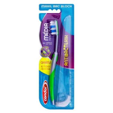 Imagem de Escova Dental Maxil Antibactéria Média Condor 1 Unidade