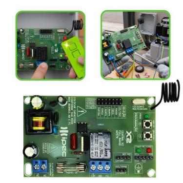 Imagem de Placa Central Comando Portão Motor Eletrônico X2 FULL Range - Ipec