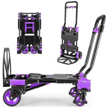 Imagem de Carrinho Dobrável COOCHEER para Mão 150kg Carrinho Dolly de Uso Duplo