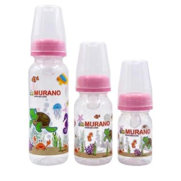 Imagem de Kit Mamadeira 3 Peças PP (80, 160 e 240ml) Bico Anatômico Confortável 